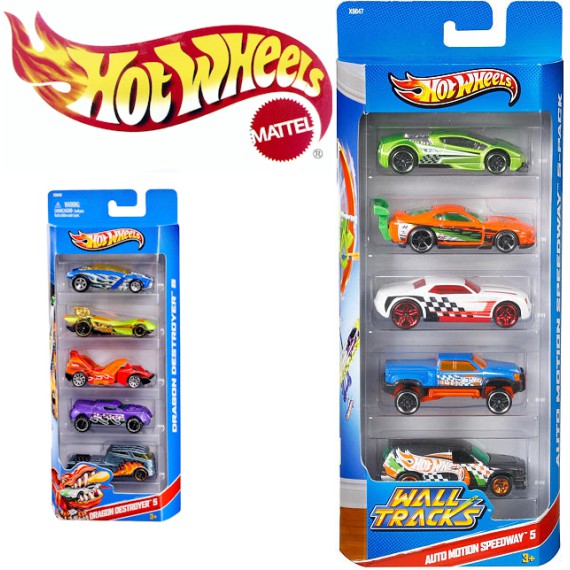 HOT WHEELS PIĘCIOPAK resoraki