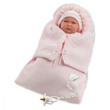 Llorens Lalka Bobas Lala w różowym beciku 42 cm
