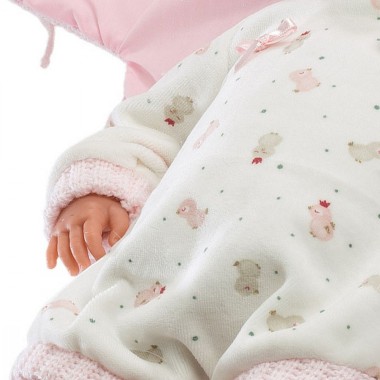 Llorens Lalka Bobas Lala w różowym beciku 42 cm