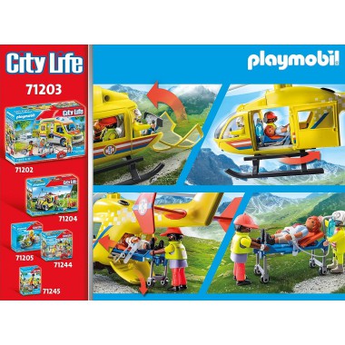 Playmobil Helikopter ratunkowy klocki zestaw 71203
