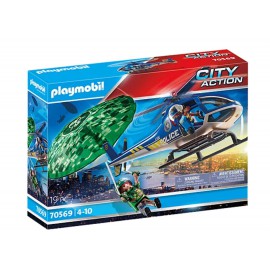 Playmobil Policja Śmigłowiec Ucieczka ze spadochronem 70569