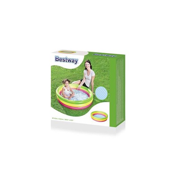 Bestway Basen dmuchany Trzy kolory 102 x 25 cm