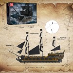 COIL Klocki konstrukcyjne zestaw 5266 elementów statek piracki czarna perła piratów COIL Klocki konstrukcyjne zestaw 5266 elementów statek piracki czarna perła piratów