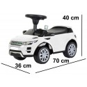 COIL Jeździk chodzik pchacz 3w1 samochód Range Rover Evoque samochód duży dla dzieci biały
