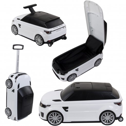 COIL Walizka Jeździk 3W1 Land Range Rover Auto samochód dla dzieci biały COIL Walizka Jeździk 3W1 Land Range Rover Auto samochód dla dzieci biały