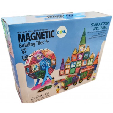COIL Klocki magnetyczne konstrukcyjne duże 180 el. 3D diabelski młyn zestaw xxl dla dzieci