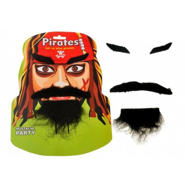 MASKA KOWBOJ. PIRAT - ZAROST - BRWI. WĄSY. BRODA