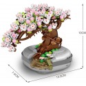 COIL Klocki konstrukcyjne zestaw 425 elementów drzewki Bonsai z kwiatami kompatybilne
