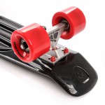 PLASTIC SKATEBOARD METEOR black/red/silver