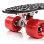 PLASTIC SKATEBOARD METEOR black/red/silver