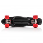 PLASTIC SKATEBOARD METEOR black/red/silver