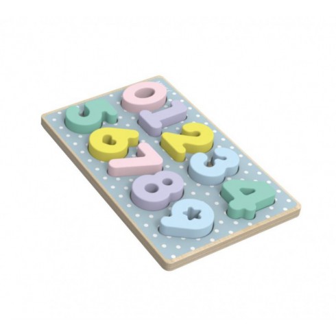 Iwood Układanka drewniana cyferki Pastelowa Iwood Układanka drewniana cyferki Pastelowa
