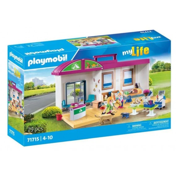 PLAYMOBIL KLOCKI PRZENOŚNA KLINIKA DLA ZWIERZĄT 71715 D