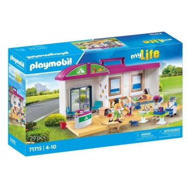 PLAYMOBIL KLOCKI PRZENOŚNA KLINIKA DLA ZWIERZĄT 71715 D