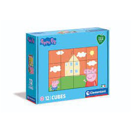 Clementoni Puzzle 12 kostki play for future Świnka Pepa