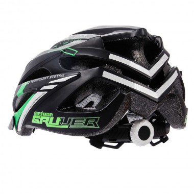 KASK ROWEROWY METEOR GRUVER S 52-56 CM CZARNY/ZIELONY