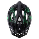 KASK ROWEROWY METEOR GRUVER S 52-56 CM CZARNY/ZIELONY