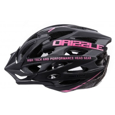 KASK ROWEROWY METEOR MV29 DRIZZLE M 55-58 CM CZARNY/RÓŻOWY