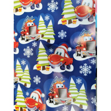 Papier ozdobny świąteczny Cars arkusz