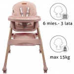 KIDWELL KRZESEŁKO DO KARMIENIA 2W1 KARIMI PINK KIDWELL KRZESEŁKO DO KARMIENIA 2W1 KARIMI PINK