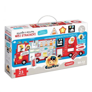 Czuczu Puzzle z dziurką Wóz strażacki 23 elementy