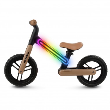 ROWEREK BIEGOWY DLA DZIECI KIDWELL SUNO BLACK/BEIGE ŚWIATŁA MULTI LED