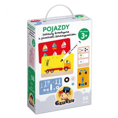 Czuczu Zestaw edukacyjny Pojazdy Zabawy kreatywne z pisakiem zmazywakiem