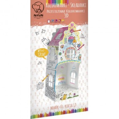 MONUMI Kolorowanka-Składanka 3D MINI - Domek ul. Kocia 12