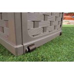 COIL Skrzynia ogrodowa z siedziskiem brązowa pojemność 335l COIL Skrzynia ogrodowa z siedziskiem brązowa pojemność 335l