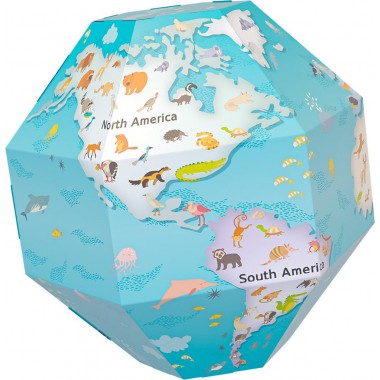Monumi Globus kartonowy 35 cm &ampquotZwierzęta&ampquot