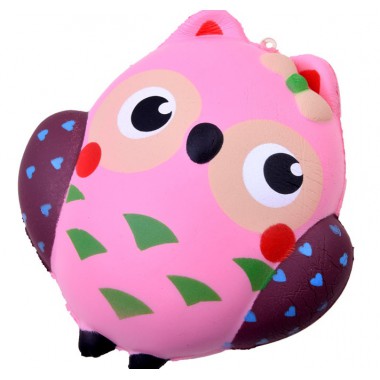 SQUISHY PIANKOWY GNIOTEK SOWA SÓWKA ANTYSTRES