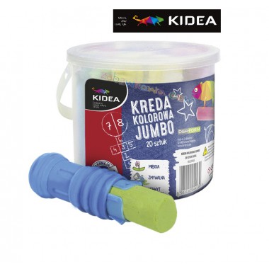 KIDEA KREDA KOLOROWA WIADERKO JUMBO 20 SZTUK