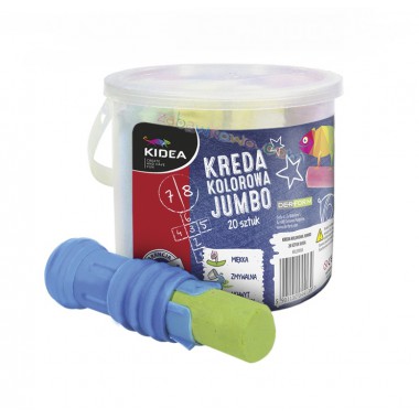 KIDEA KREDA KOLOROWA WIADERKO JUMBO 20 SZTUK