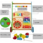 COIL Chodzik pchacz interaktywny dla dzieci jeździk edukacyjny 2w1 sorter różowy COIL Chodzik pchacz interaktywny dla dzieci jeździk edukacyjny 2w1 sorter różowy