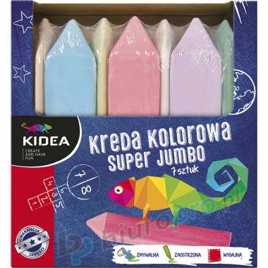 KIDEA KREDA KOLOROWA SUPER JUMBO 7 KOLORÓW