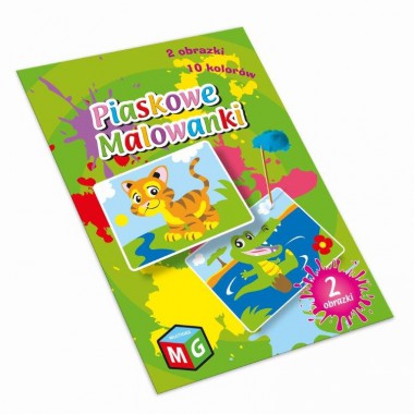 PIASKOWE MALOWANKI MALOWANIE TYGRYS I KROKODYL 2 OBRAZKI I PIASEK