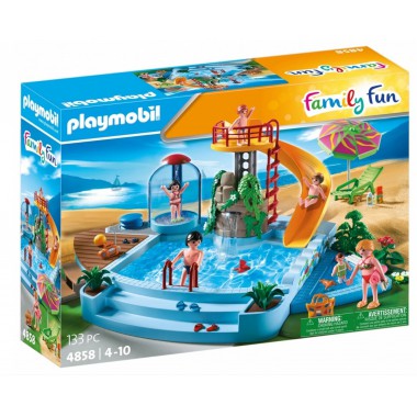 PLAYMOBIL Basen odkryty ze zjeżdżalnią 4858