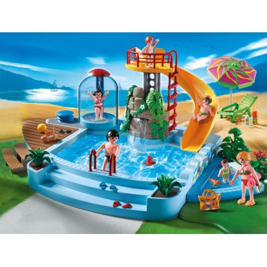 PLAYMOBIL Basen odkryty ze zjeżdżalnią 4858