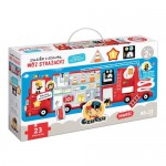 Czuczu Puzzle z dziurką Wóz strażacki 23 elementy Czuczu Puzzle z dziurką Wóz strażacki 23 elementy