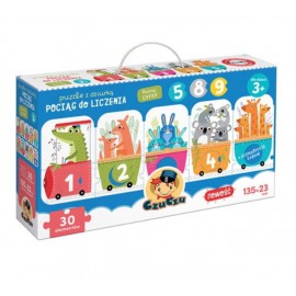 Czuczu Puzzle z dziurka Pociąg do liczenia