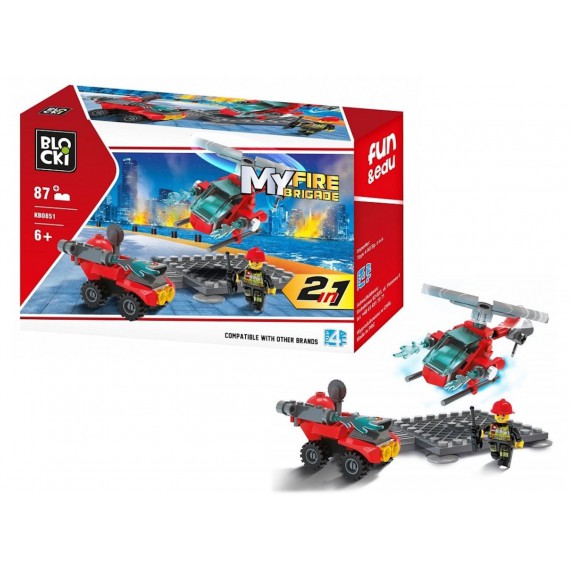 Klocki Blocki MyFireBrigade Helikopter 87el. KB0851