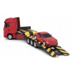 COIL Zdalnie sterowany samochód auto RC pilot duży zestaw 2 auta Mercedes Actros z lawetą 1:24 RTR czerwony COIL Zdalnie sterowany samochód auto RC pilot duży zestaw 2 auta Mercedes Actros z lawetą 1:24 RTR czerwony