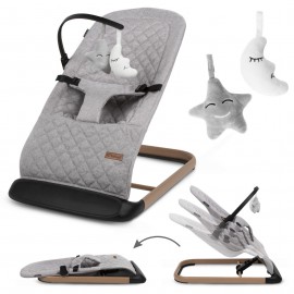 LEŻACZEK BUJACZEK LARO KIDWELL FULL GREY WOODEN LEKKI SKŁADANY