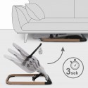 LEŻACZEK BUJACZEK LARO KIDWELL FULL GREY WOODEN LEKKI SKŁADANY