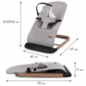 LEŻACZEK BUJACZEK LARO KIDWELL FULL GREY WOODEN LEKKI SKŁADANY