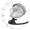 BUJACZEK LEŻACZEK ELEKTRYCZNY 2W1 KIDWELL LUXI Z MOSKITIERĄ I BLUETOOTH MELANGE/BLACK