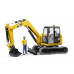 Bruder Minikoparka CAT z figurka robotnika