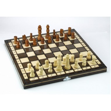 Abino Szachy drewniane klasyczne 31 cm