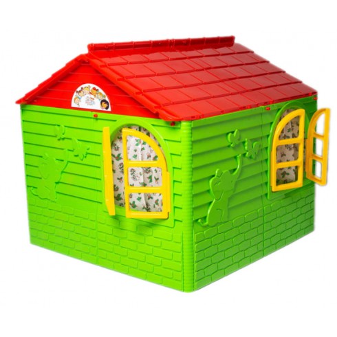 COIL Domek ogrodowy z okiennicami zielony dla dzieci COIL Domek ogrodowy z okiennicami zielony dla dzieci