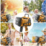 COIL Pistolet do baniek mydlanych + płyn bańki mydlane automat mega koparka żółta COIL Pistolet do baniek mydlanych + płyn bańki mydlane automat mega koparka żółta